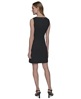 Karl Lagerfeld Paris Women's Notch-Neck Sleeveless Dress