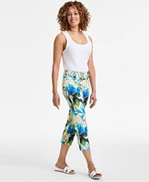 Jm Collection Women's Printed Rivet Capri Pants, Exclusively at Macy's