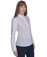 Tommy Hilfiger Women's Darted Long-Sleeve Blouse