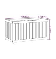 Garden Planter 33.5"x17.7"x17.3" Solid Wood Acacia and Steel