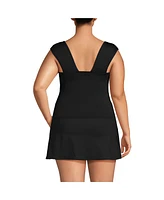 Lands' End Plus Ddd-Cup Square Neck Underwire Tankini Top