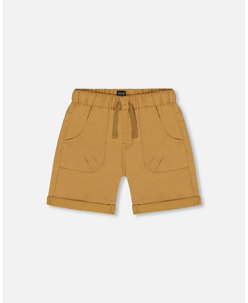 Deux par Big Boys Stretch Twill Short Tan