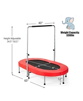 2-Person Foldable Mini Kids Fitness Rebounder Trampoline