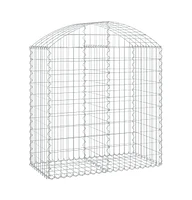 Arched Gabion Basket 39.4"x19.7"x39.4"/47.2" Galvanized Iron