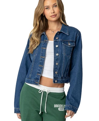 Edikted Womens Barb Denim Jacket