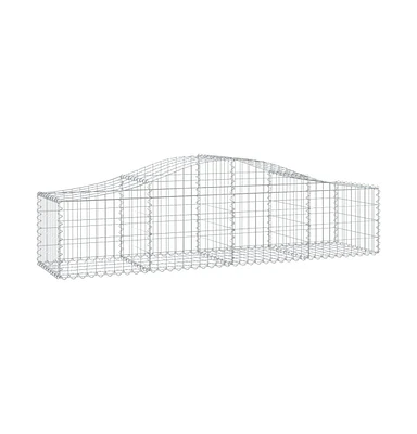 Arched Gabion Basket 78.7"x19.7"x15.7"/23.6" Galvanized Iron