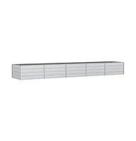Garden Raised Bed 157.5"x31.5"x17.7" Galvanized Steel Silver