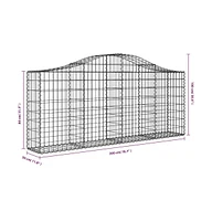 Arched Gabion Basket 78.7"x11.8"x31.5"/39.4" Galvanized Iron