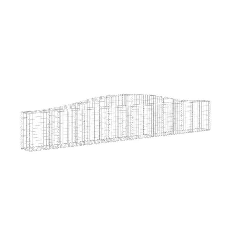 Arched Gabion Basket 157.5"x11.8"x23.6"/31.5" Galvanized Iron