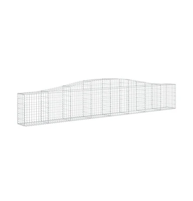 Arched Gabion Basket 157.5"x11.8"x23.6"/31.5" Galvanized Iron