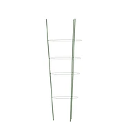 Garden Plant Supports with 4 Rings 5 pcs Green 35.4" Steel