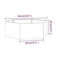 Planter Rusty 54.3"x47.2"x17.7" Corten Steel