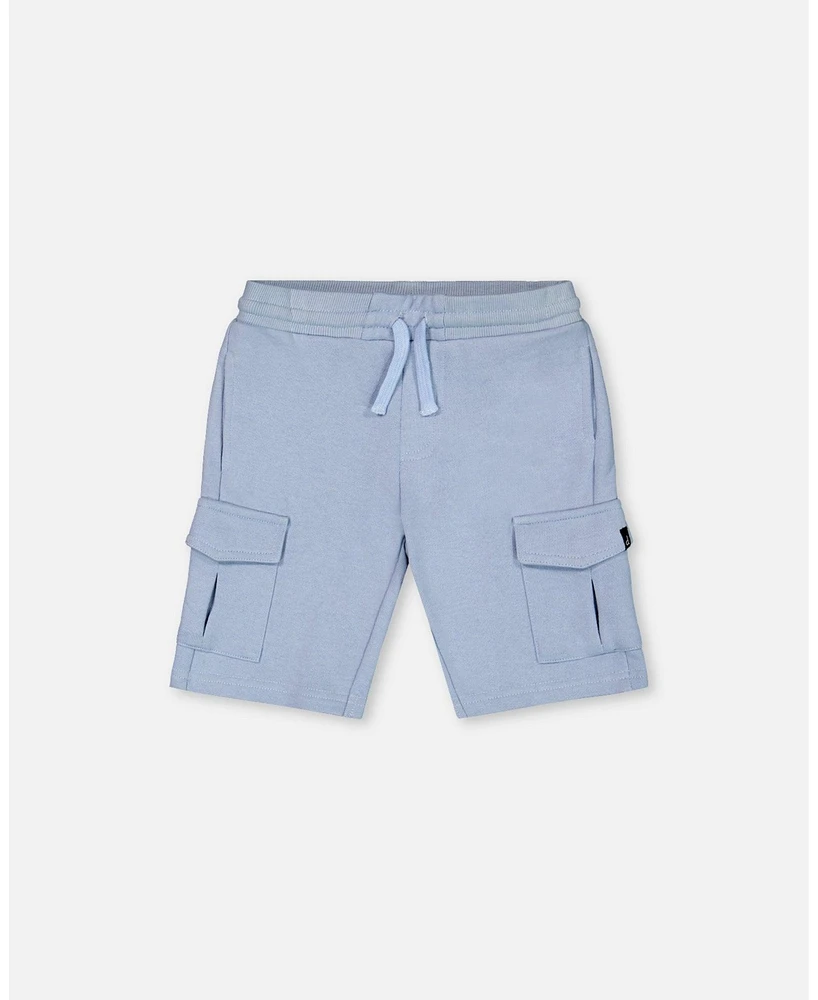 Deux par Baby Boys French Terry Short Pale Blue