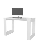 Fm Furniture Aurora Writing Computer Desk with Ample Work Surface, White