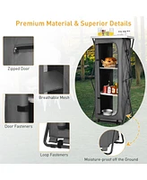 Folding Pop-Up Cupboard Compact Camping Storage Cabinet with Bag