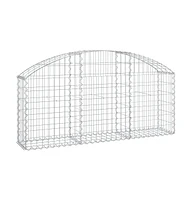 Arched Gabion Basket 59.1"x11.8"x23.6"/31.5" Galvanized Iron