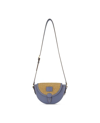 Tommy Bahama Raffia/Pu Crossbody Flap Bag