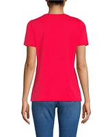 Lands' End Women's Relaxed Supima Cotton Crew Neck T-Shirt