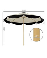 Outsunny 9FT Patio Umbrella Parasol, Upf 50+ Outdoor Umbrella,