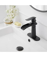 Waterfall Single Hole Single Handle Bathroom Vanity Sink Faucet