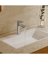 Single-Handle Single-Hole Modern Bathroom Faucet for Sink Drip-Free Vanity Sink Faucet in Brushed Gold