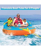 Towable Tube for Boating 3 Riders Water Sport Towables Sofa Pull Tube with Nylon Cover