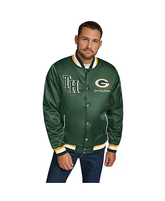 Tommy Hilfiger Men's Green Bay Packers Dante Full-Snap Satin Jacket