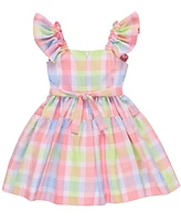 Bonnie Jean Toddler and Little Girls Linen Check Dress