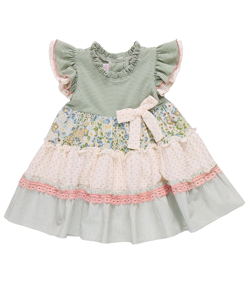 Bonnie Jean Toddler and Little Girls Mixed Print Dress