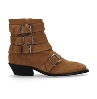 Eras Suede Tan Leather Ankle Boots