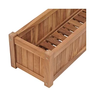 Raised Bed 78.7"x11.8"x9.8" Solid Wood Teak