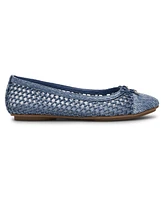 Anne Klein Women's Luci Raffia Cap Toe Ballet Flats