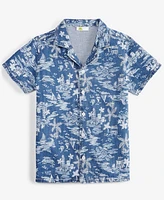 Epic Threads Little & Big Boys Short-Sleeve Cotton Denim Printed Shirt, Created for Macy's