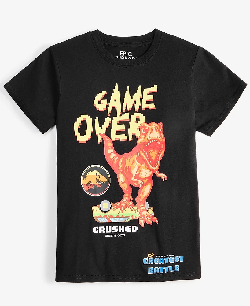 Epic Threads Little & Big Boys Game Over Jurassic Graphic T-Shirt, Created for Macy's