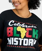 Hybrid Apparel Trendy Plus Cotton Celebrate Black History Graphic Tee