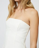 French Connection Women's Azra Twill Strapless Top