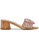 Steve Madden Women's Seacrest Buckled Block-Heel Mule Sandals