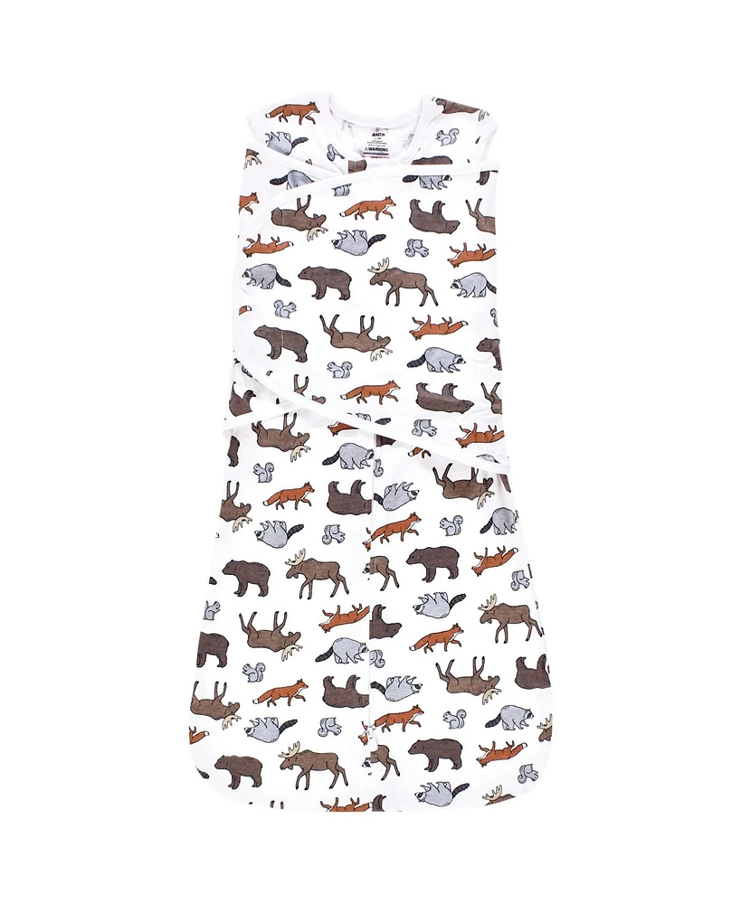 Hudson Baby Boys Convertible Swaddle Sleep Sack, Animal Adventure