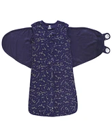 Hudson Baby Boys Convertible Swaddle Sleep Sack, Navy Constellation