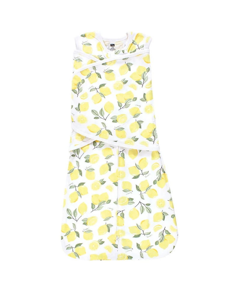 Hudson Baby Girls Convertible Swaddle Sleep Sack, Lemon, Months