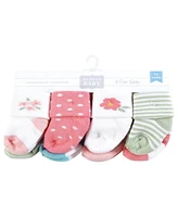 Hudson Baby Girls Cotton Rich Newborn and Terry Socks