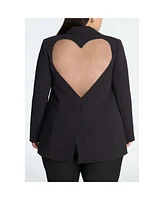 Eloquii Women's Plus Heart Cutout Blazer