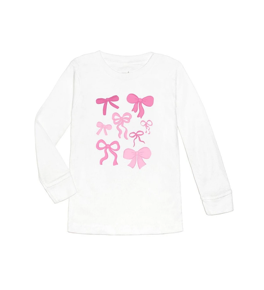 Sweet Wink Baby Girls Coquette Bow Doodle Long Sleeve Shirt