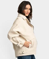 Seraphine Women's Maternity Biker Jacket