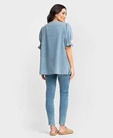 Seraphine Women's Maternity Chambray Blouse