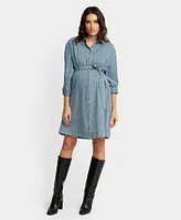 Seraphine Women's Maternity Chambray Dress