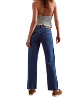 Free People Women's Risk Taker Mid-Rise Straight-Leg Jeans