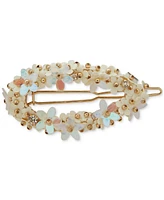 lonna & lilly Gold-Tone 2-Pc. Set Glass Stone Openwork Flower Hair Barrettes