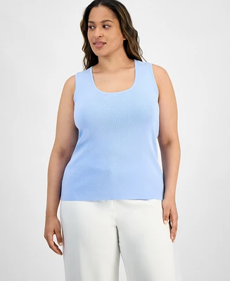 Tahari Asl Plus U-Neck Tank Top