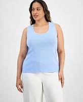 Tahari Asl Plus U-Neck Tank Top